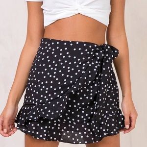 Princess Polly Black Polka Dot Mini Skirt